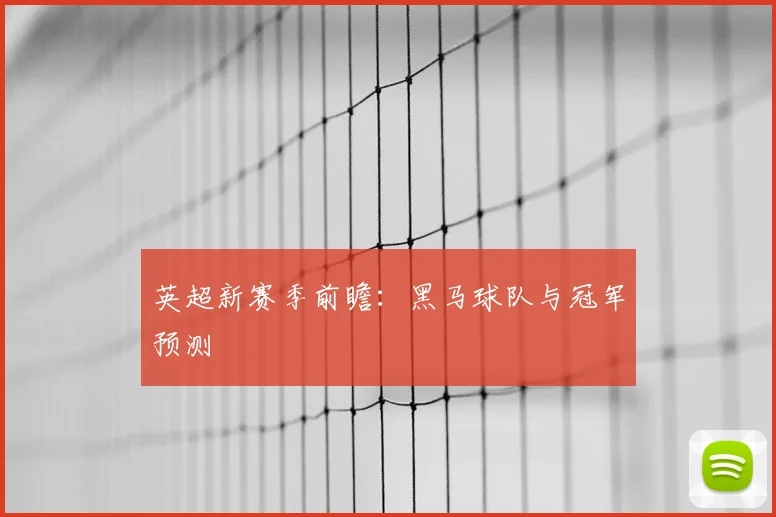 英超新赛季前瞻:黑马球队与冠军预测